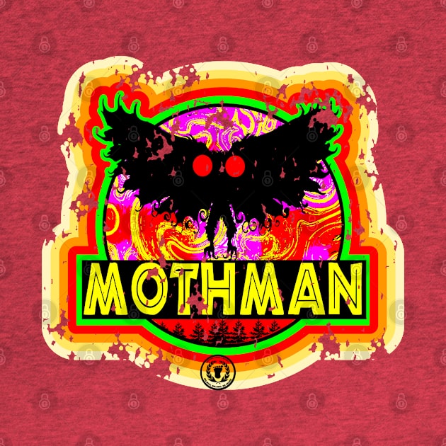 Retro Vintage Distressed Mothman Cryptid Monster Cryptozoology by National Cryptid Society